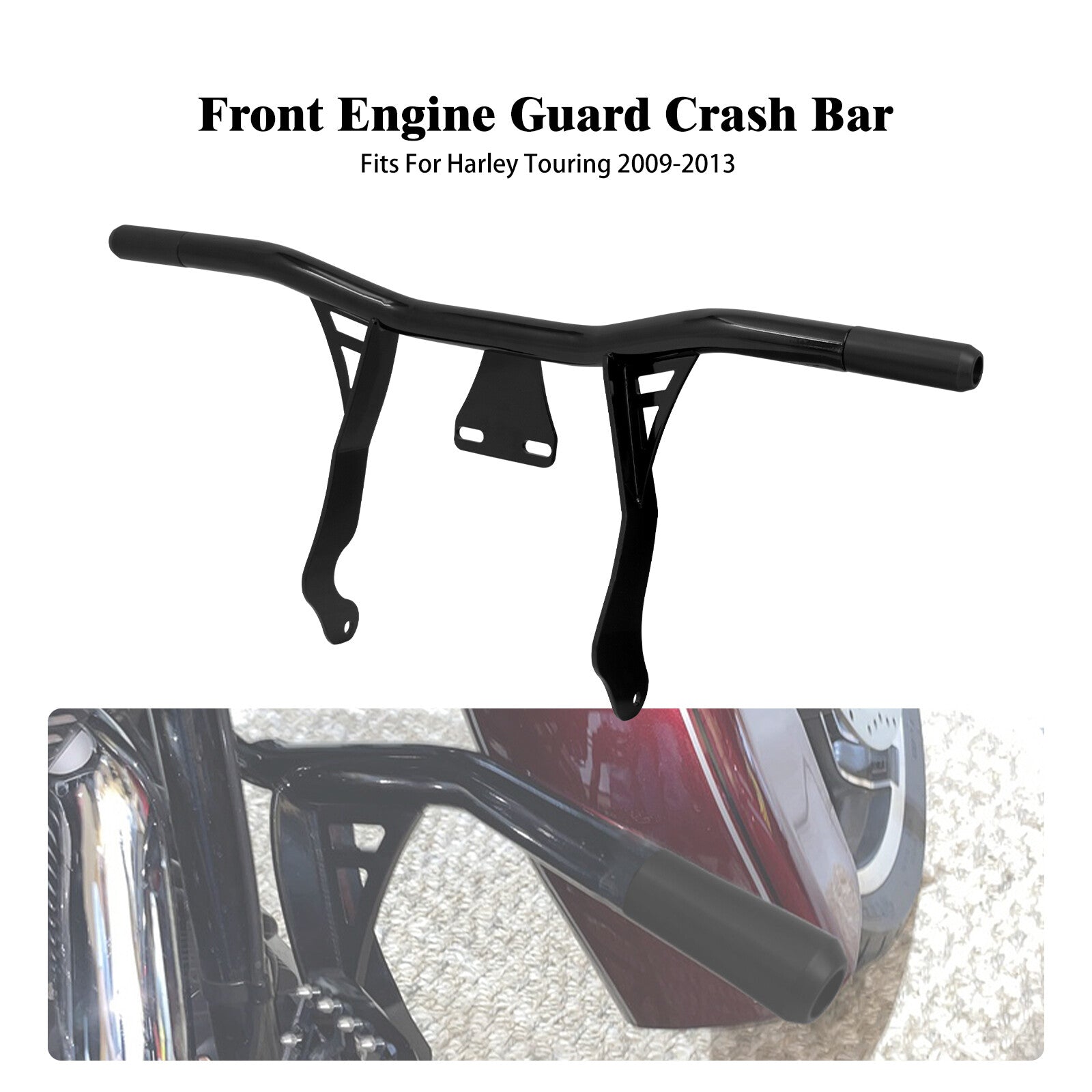 ya 27 7.20 Highway Footpeg Engine Guard Crash Bar for Harley Road King Electra Glide 09-13