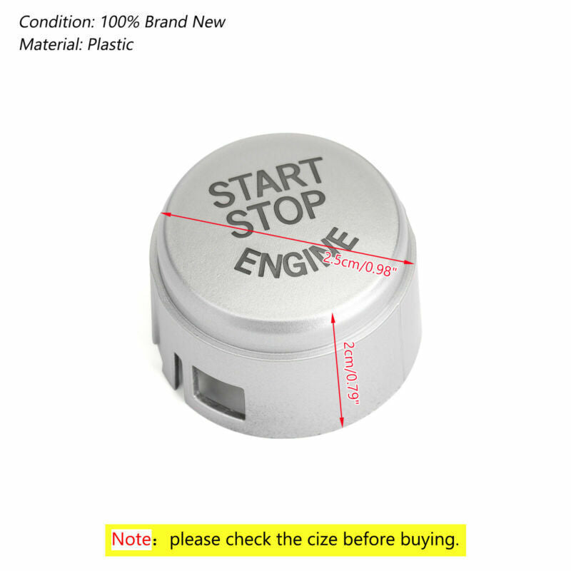 ya 1 8.5.2 Silver Start Stop Engine Push Button Switch Cover Fit for F01 F02 F10 F11 A6