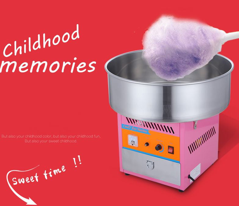 New Electric Commercial Candy Floss Making Machine Cotton Sugar Maker 220V