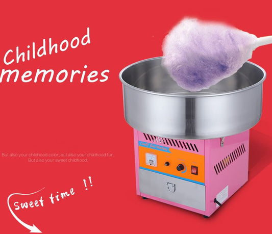 New Electric Commercial Candy Floss Making Machine Cotton Sugar Maker 220V