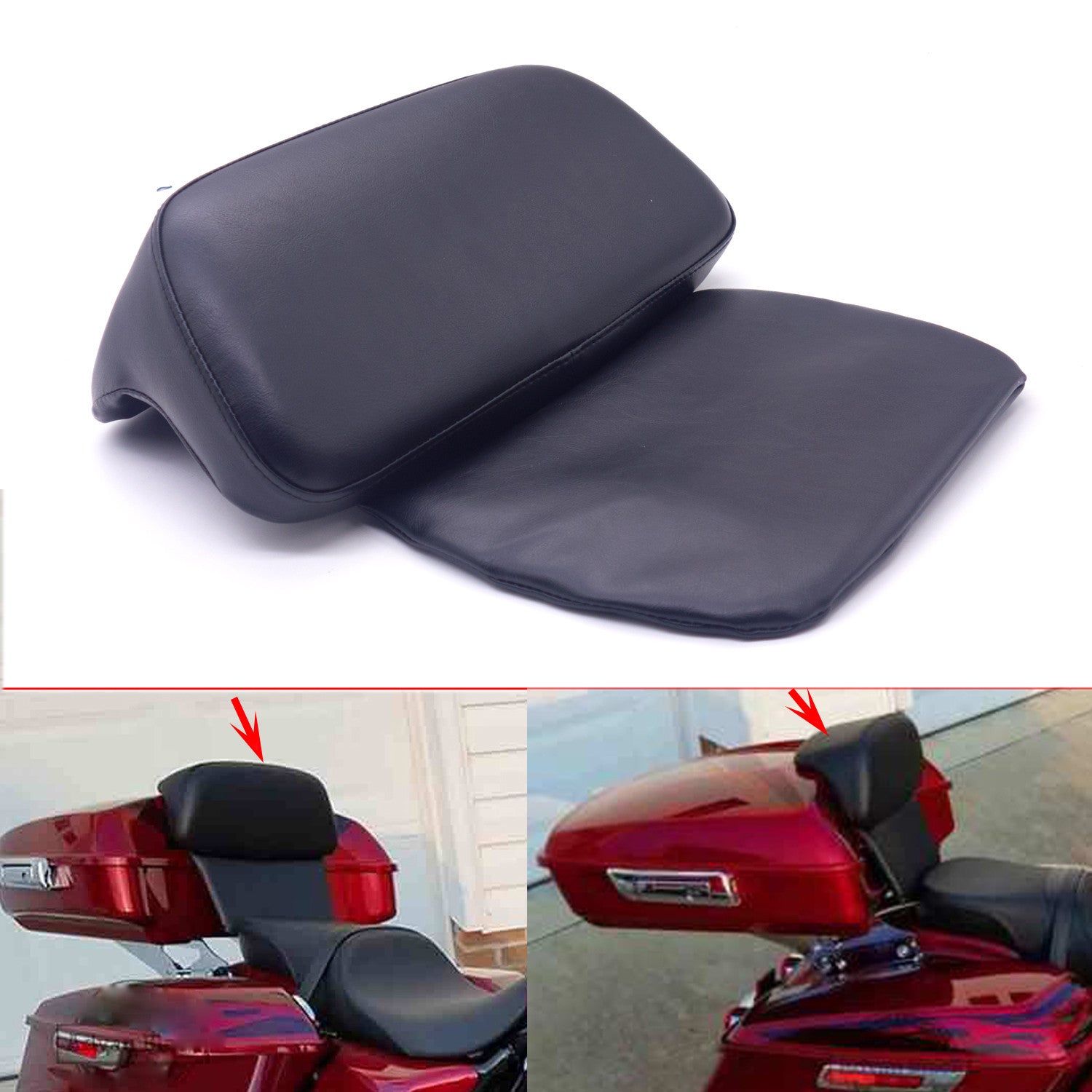 ya 3 6.25.3 New Razor Chopped Tour Pak Backrest Pad for Harley Touring Road King Glide 14-18