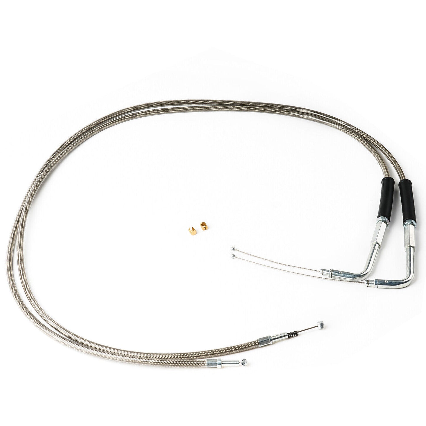 ya 5 8.7 Stainless Steel Throttle & Idle Cable Set fits for Harley-Davidson 42 KY