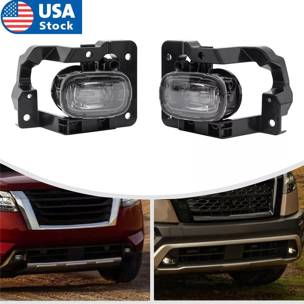 ya 13 5.27.2 1Pair Car Fog Lights Front Lamps w/ Wiring Kit For 2023-24 for Nissan Pathfinder