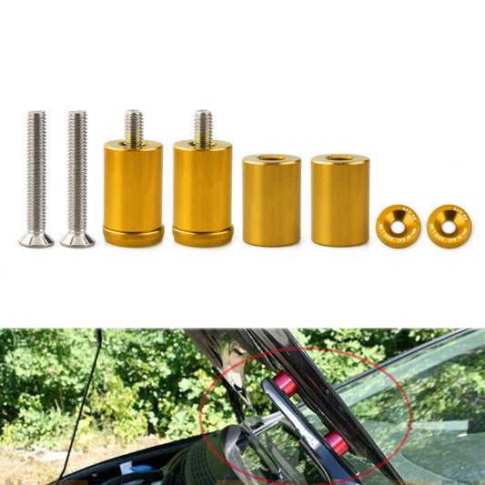 ya 1 6.30 Gold Hood Spacer Riser Kit Racing Aluminum Engine Vent Lift 6mm bolt 1 inch