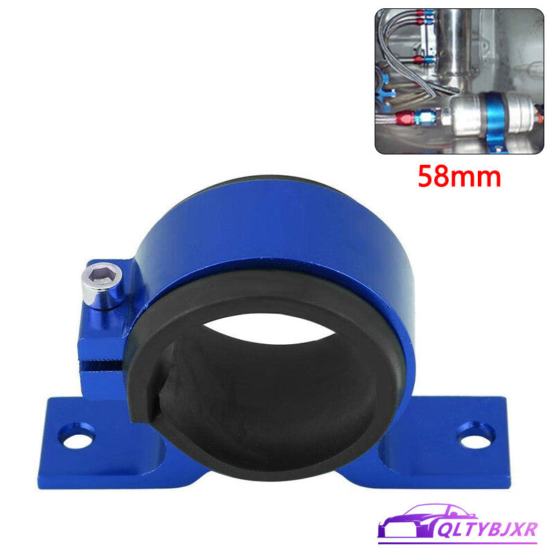 ya 27 7.2 58mm Aluminum Inline Fuel Pump or Filter Mounting Bracket Mount Clamp Blue
