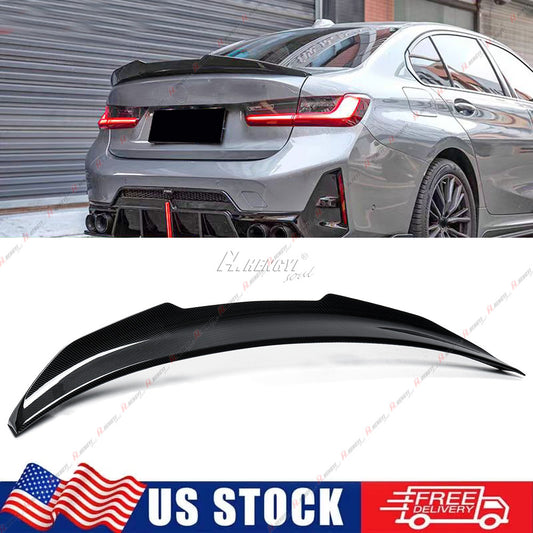 ya 3 6.25.3 Carbon Look For 19-22 for BMW G20 330i M340i M3 G80 PSM Style Highkick Trunk Spoiler