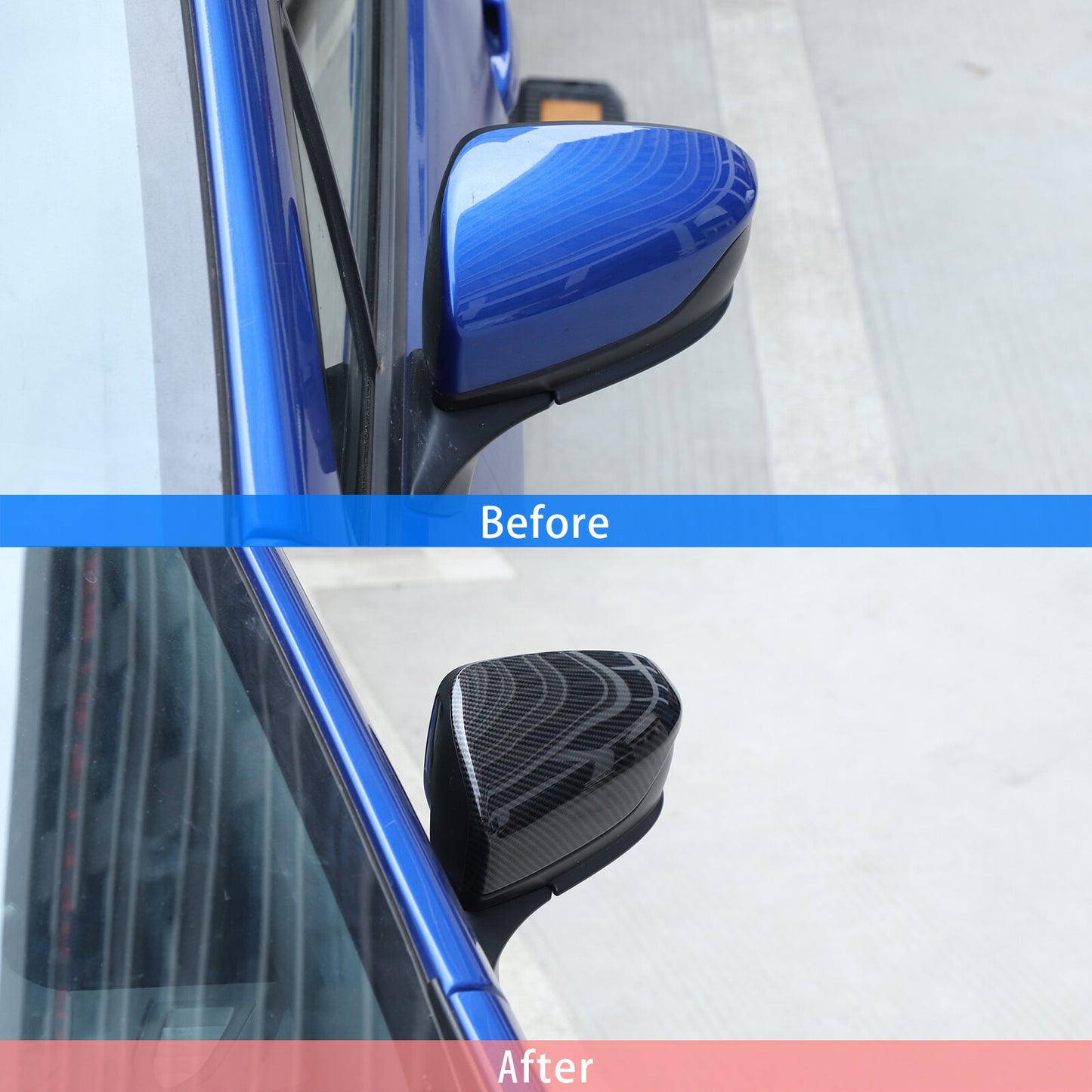 ya 5 8.7 Carbon Fiber ABS Exterior Mirror Covers for Subaru WRX 2021 - 2023 USA