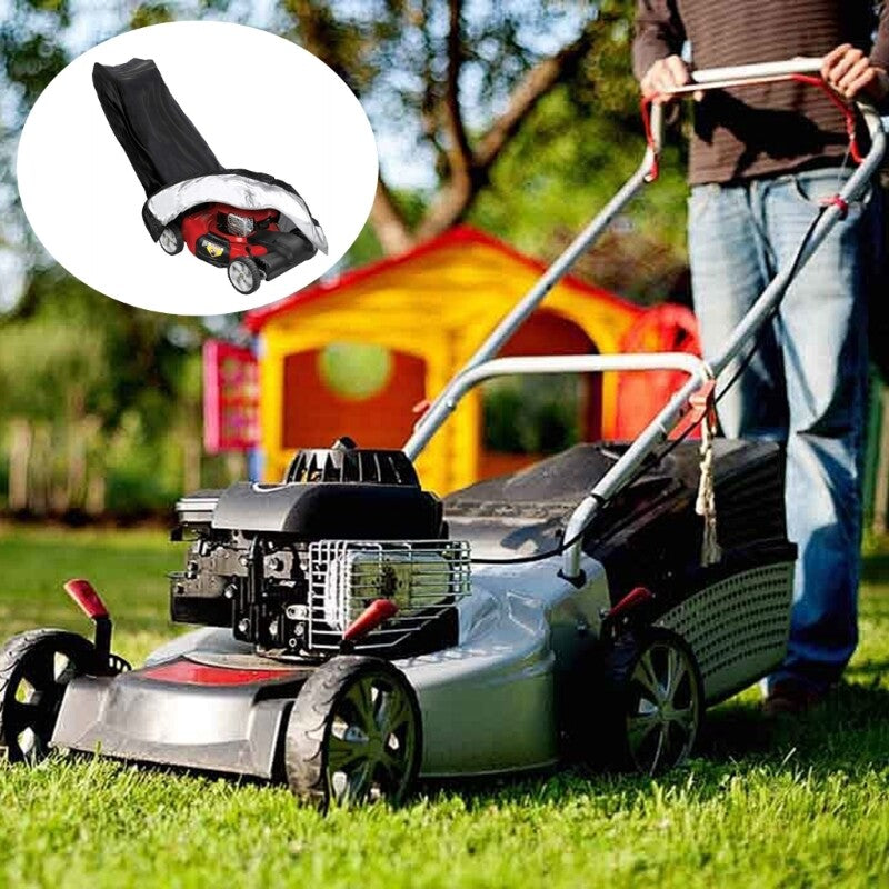 ya 14 Black Easy to Use Push Lawn Tractors Cover Oxford Cloth Lawnmower Cover