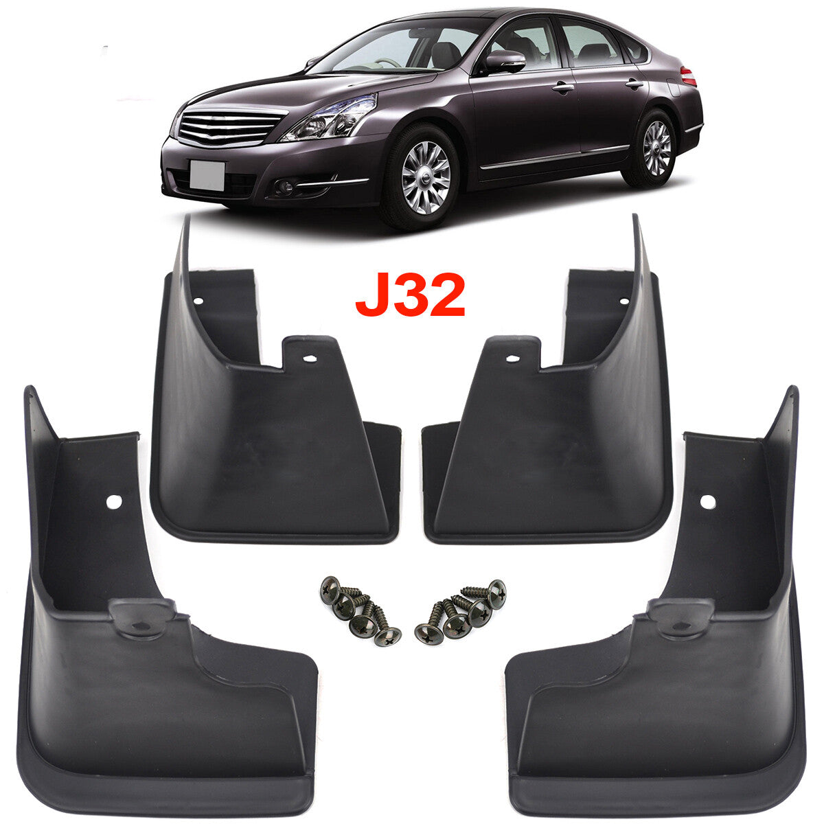 ya 5 8.7 4x Front Rear Mud Flaps Splash Guards Mudguards for Nissan Maxima J32 2008-2013
