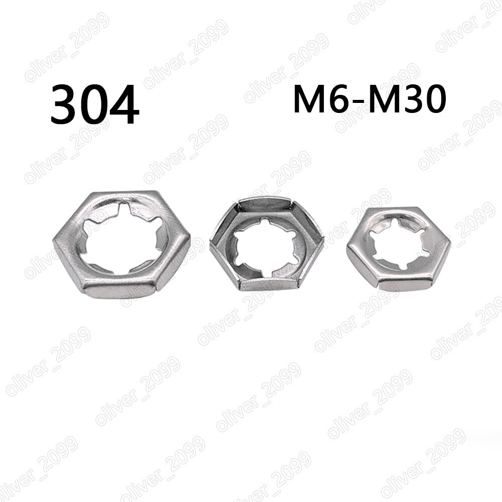 304 Stainless Steel DIN7967 Self Locking Counter Nuts M6 M8 M10 M12 M16 M20-M30