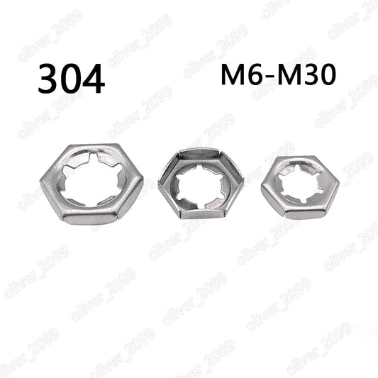 304 Stainless Steel DIN7967 Self Locking Counter Nuts M6 M8 M10 M12 M16 M20-M30