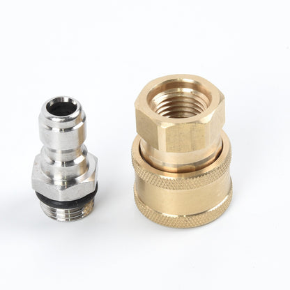 ya 14 Pair Pressure Washer Quick Release 1/4 Male M22/14 Female Brass Connector New