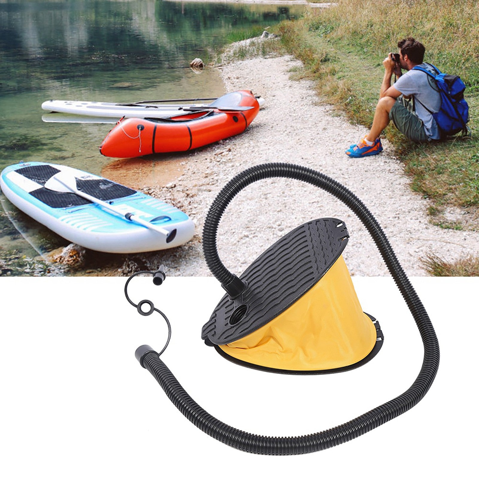 ya 14 1 Foot Pump Air Inflator High Volume For Inflatable Boats Beds Swim Rings