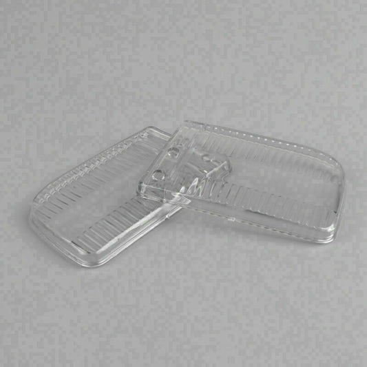 ya 1 8.5.2 2pcs Front Bumper Fog Lights Clear Plastic Lens For E30 318i 318is 82-91