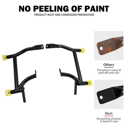 ya 5 8.7 Saddlebag Guard Crash Bars w/Yellow Guard Ball for Harley Road Electra Glide 09+