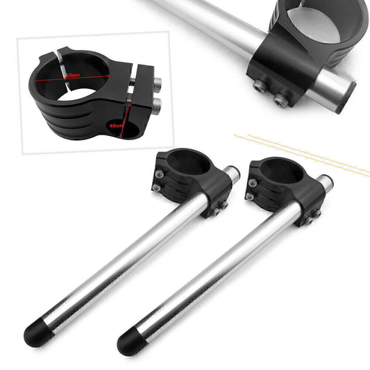 ya 2 6.26 2x 50mm Clip On Ons Handlebars Set Fit for Suzuki GSXR 600 750 1000 TL1000R