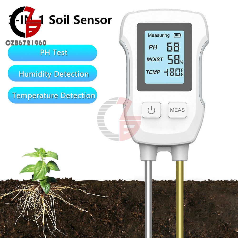 ya 26 3 in 1 Soil PH Tester LCD S n Soil Temperature Humidity Meter Garden Planting