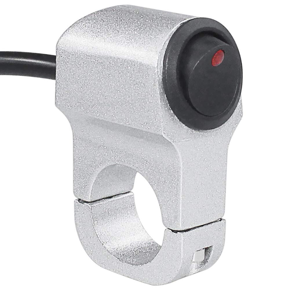 ya 1 7.4 Motorcycle Headlight Brake Fog Light Handlebar Switch ON-OFF Button 12V 22cm