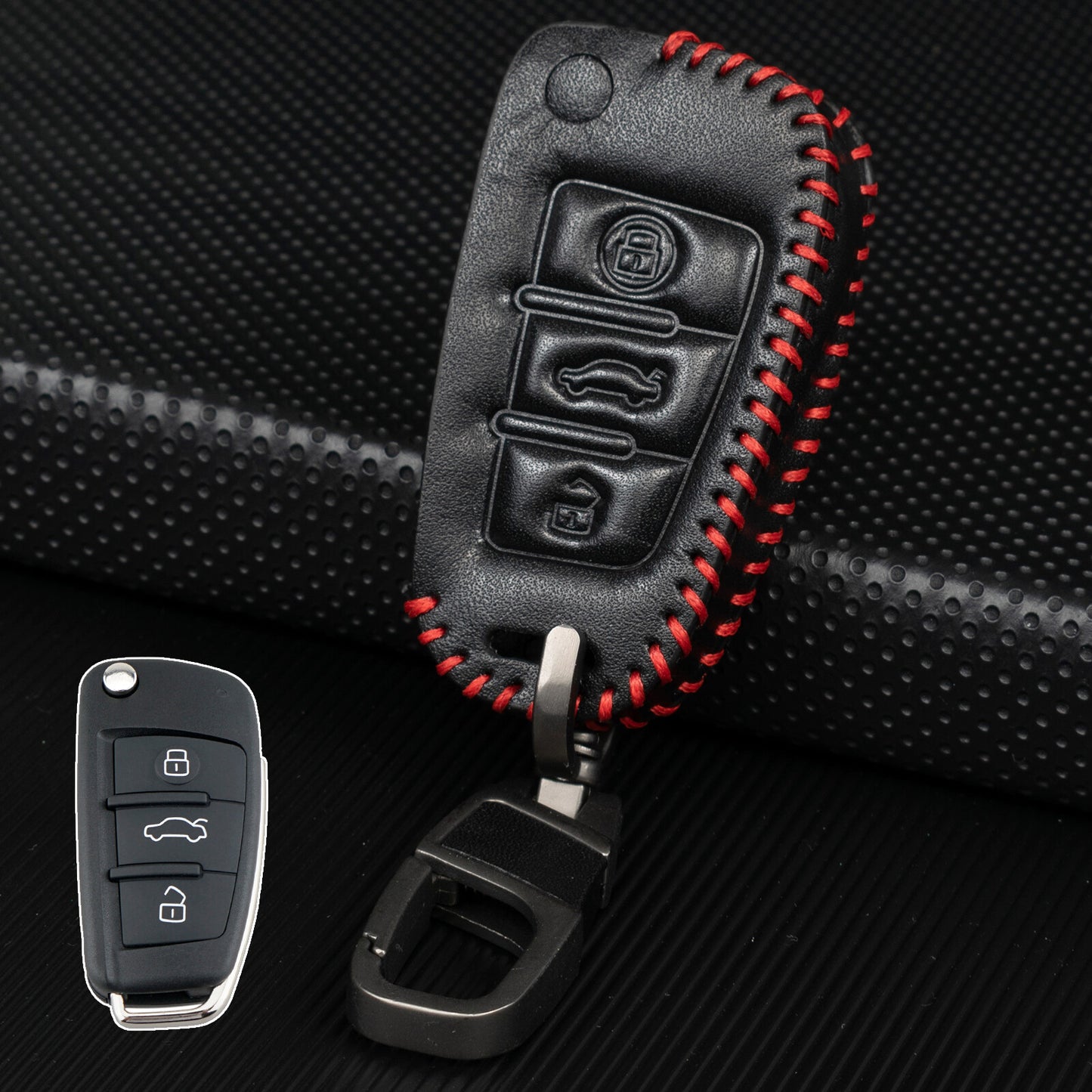 ya 5 8.7 Button Flip Remote for Smart Key Case Cover Holder for Audi Q7 TT Quattro S3 RS Q3
