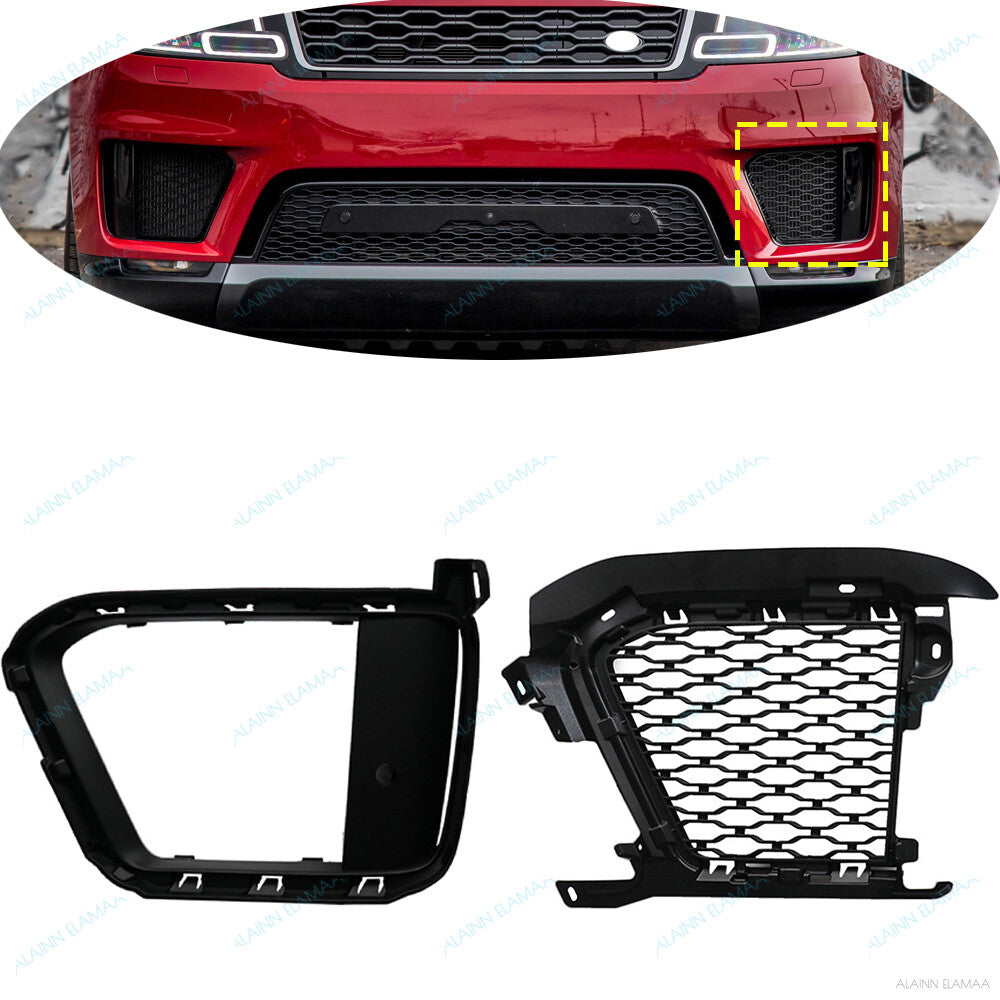 ya 27 6.18 Front Bumper Vent Cover Grille r for Range Rover Sport L494 2018-2021,Left,2PCS