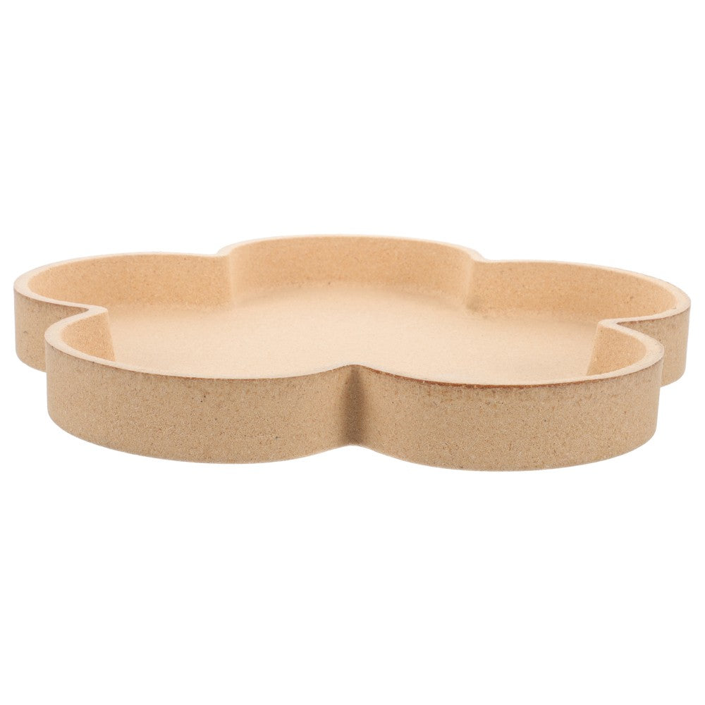 ya 5 8.7 Pot Flower-shaped Tray Office Table Decorative Wood Tea Serving Food