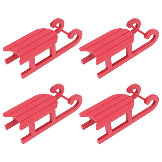 ya 25 4 Pcs Sleigh Hangings Wood Sled Decorations ature for Crafts