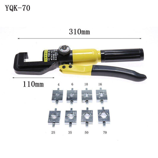 YQK-70 6T Hydraulic Crimping Tool W/ 8 Dies Carry Case for Wire Lug Cable 4-70mm