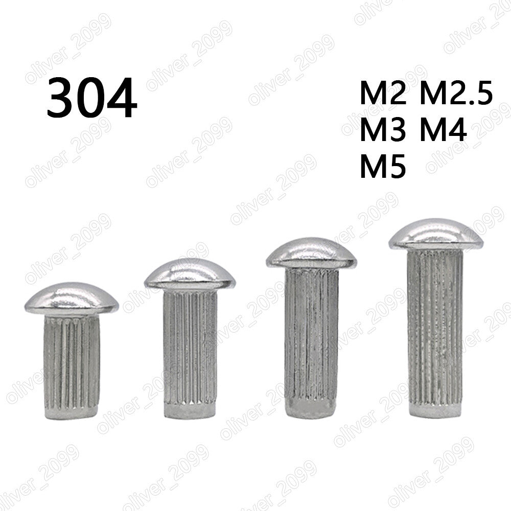 304 Stainless Steel Rivets For Name Plate Round Head Solid Rivets M2 M3 M4 M5