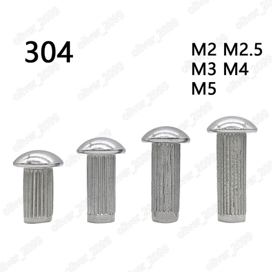 304 Stainless Steel Rivets For Name Plate Round Head Solid Rivets M2 M3 M4 M5