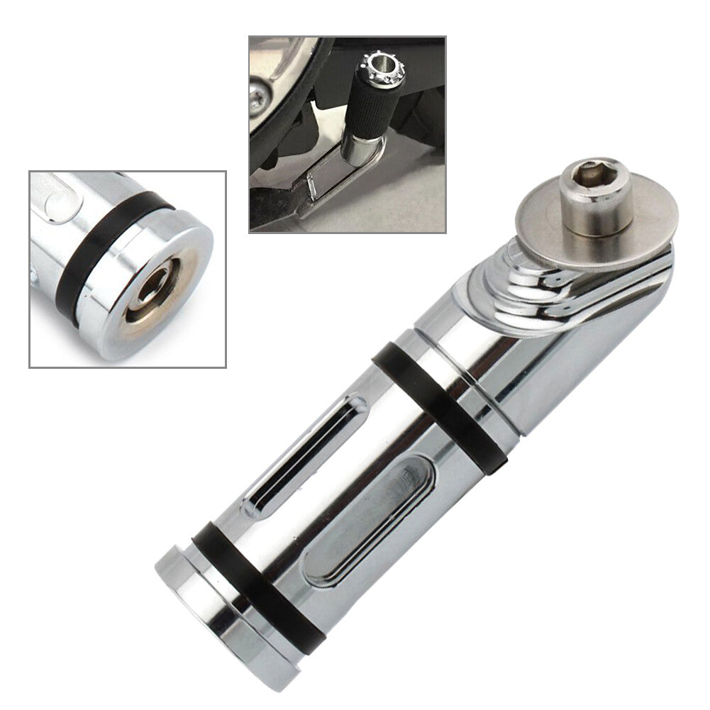 ya 4 6.17 Stand Kickstand Extension Kit Foot Pedal Fit for Harley Dyna Fat Bob FXDF Chrome