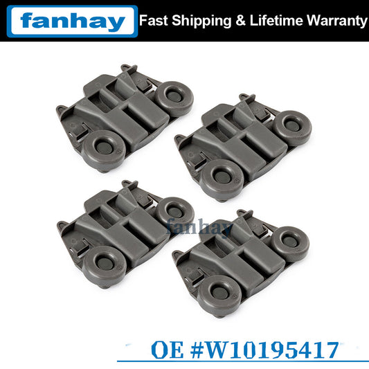 ya 5 6.16 (4 Packs)W10195417 UPGRADED Dishwasher Wheels Lower Rack for kenmore whirlpool
