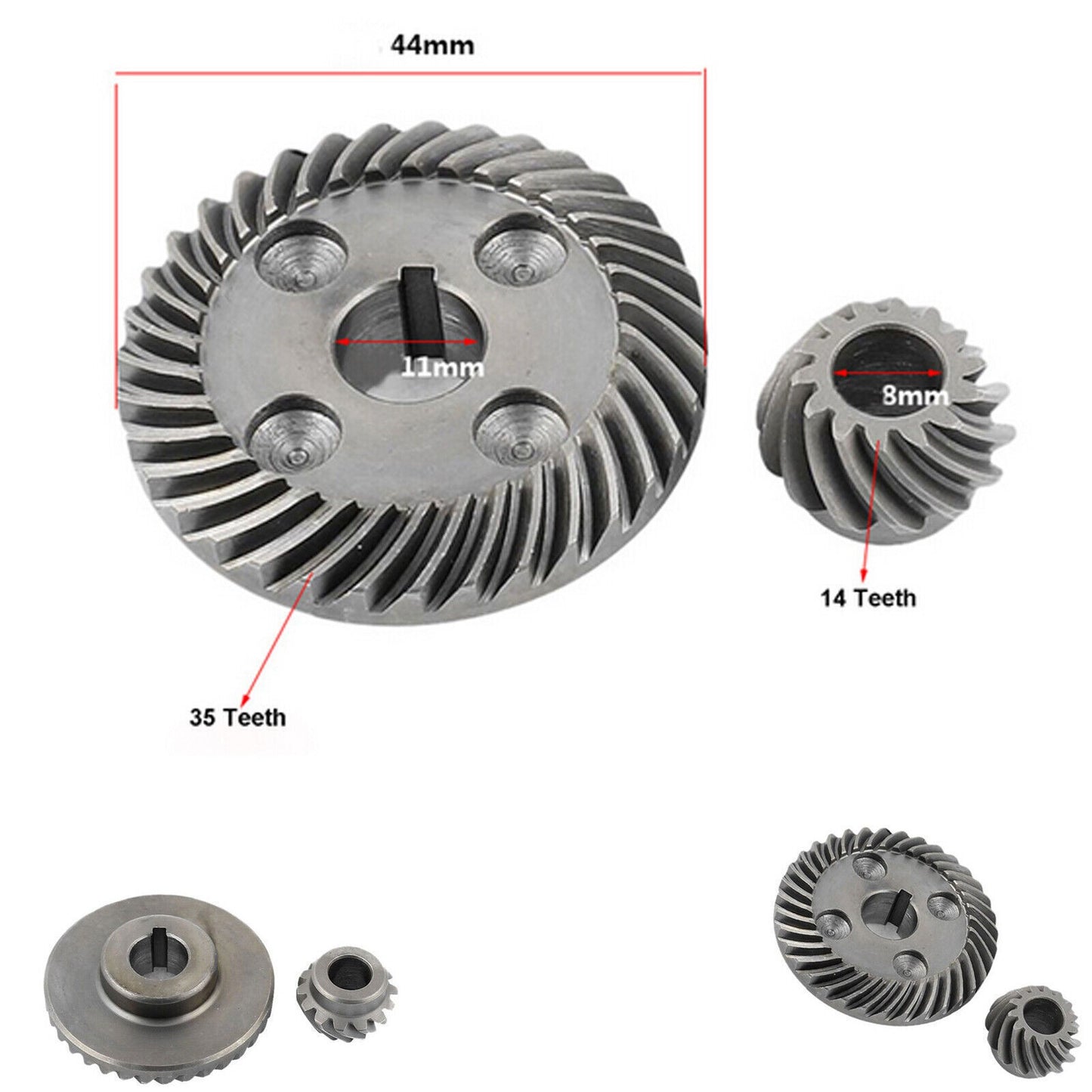 ya 26 2PCS/Set 44mm Metal Gear Replacement Parts for G10SS 100 Angle Grinder
