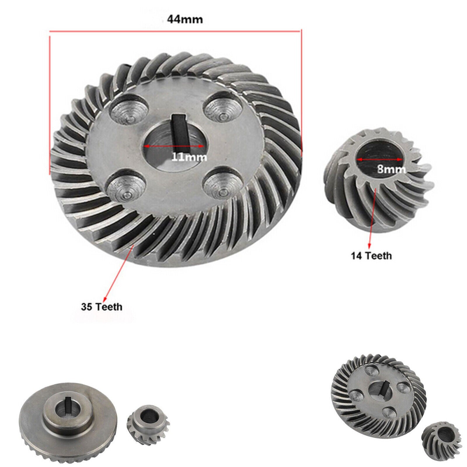 ya 26 2PCS/Set 44mm Metal Gear Replacement Parts for G10SS 100 Angle Grinder