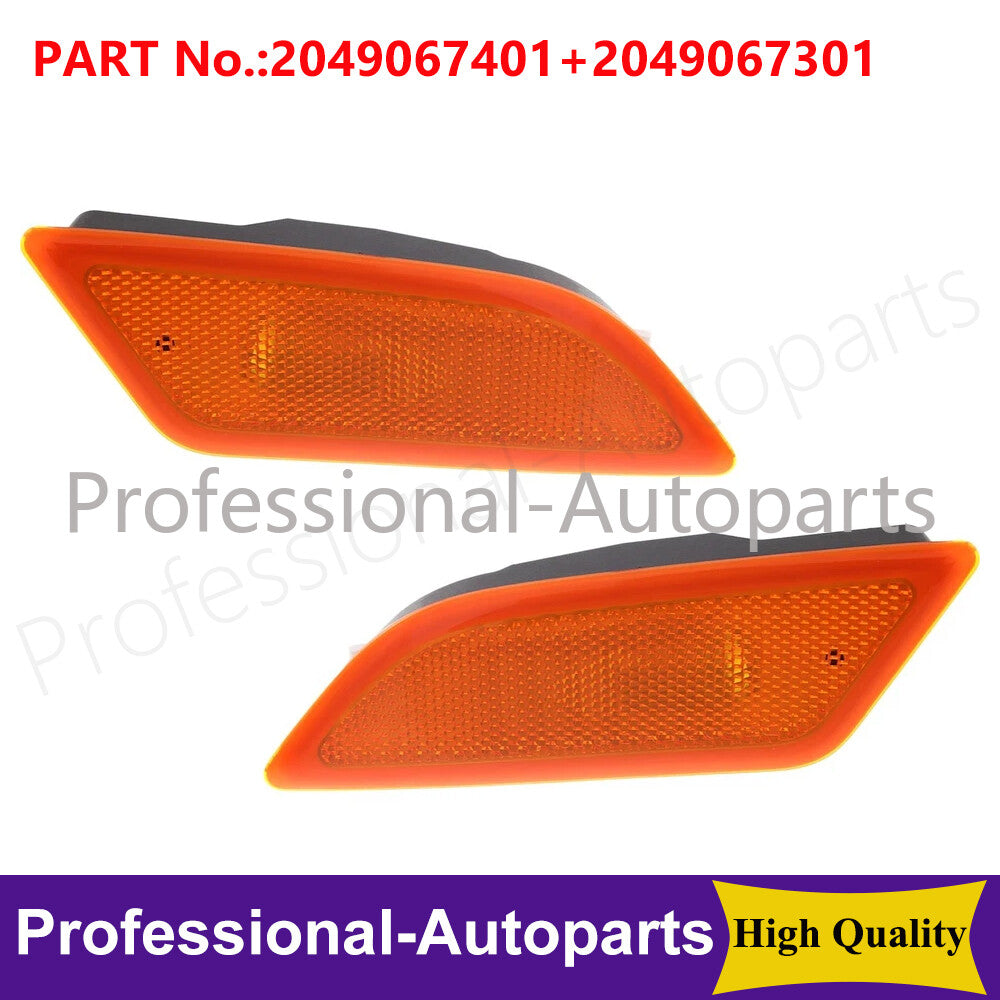 ya 12 5.22.2 1Pair Front Left&Right Bumper Marker Lights for Mercedes C250 C300 C350 12-14