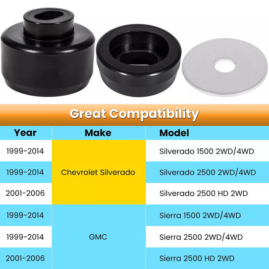 ya 4 6.17 7-141 Body Cab Mount Bushing Kit Washers fit 99-14 for Chevy for Silverado & for GMC Sierra