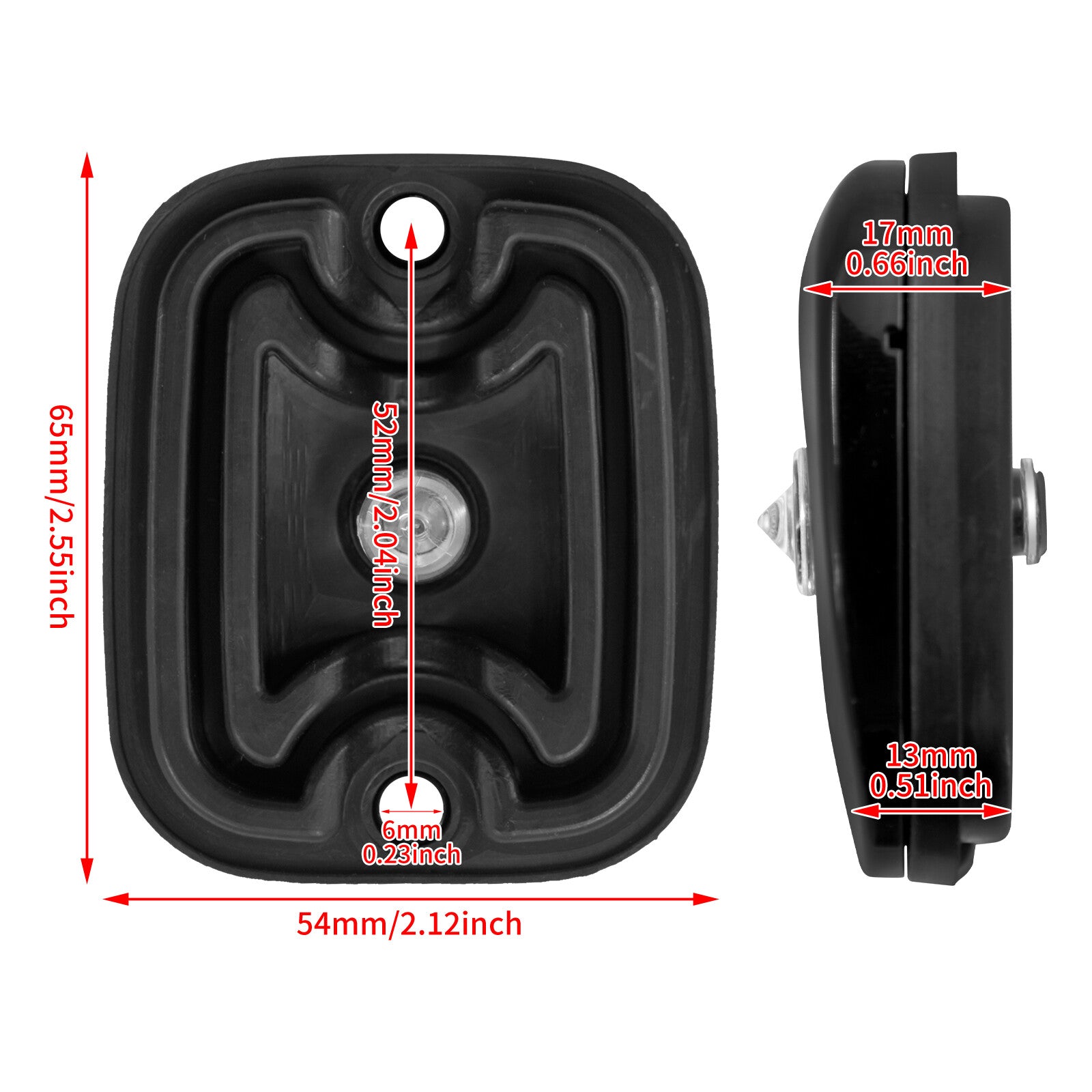ya 5 8.7 Black Front Brake Master Cylinder Cover Fits for Harley Touring Glide Dyna FXD
