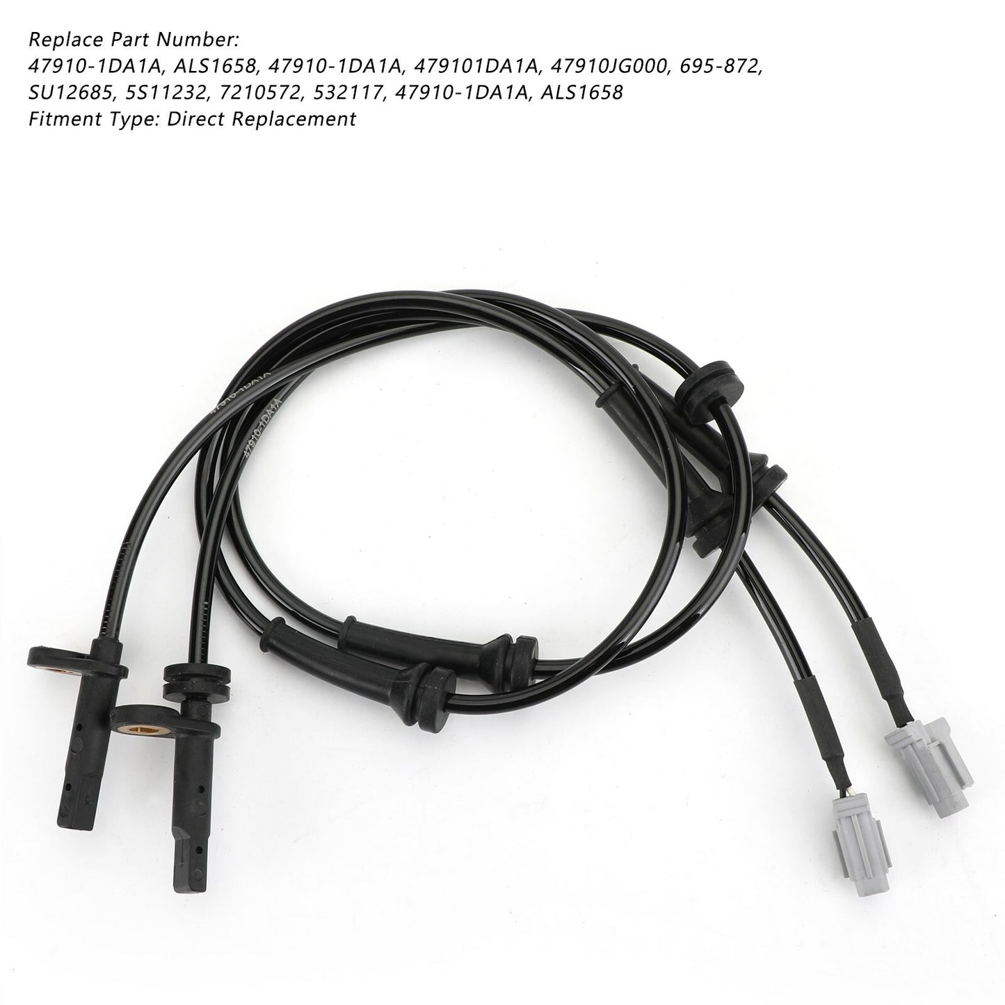 ya 1 8.5.3 2Pcs Front ABS Wheel Speed Sensor For Rogue 2.5L 2008-2013 ALS1658 U1