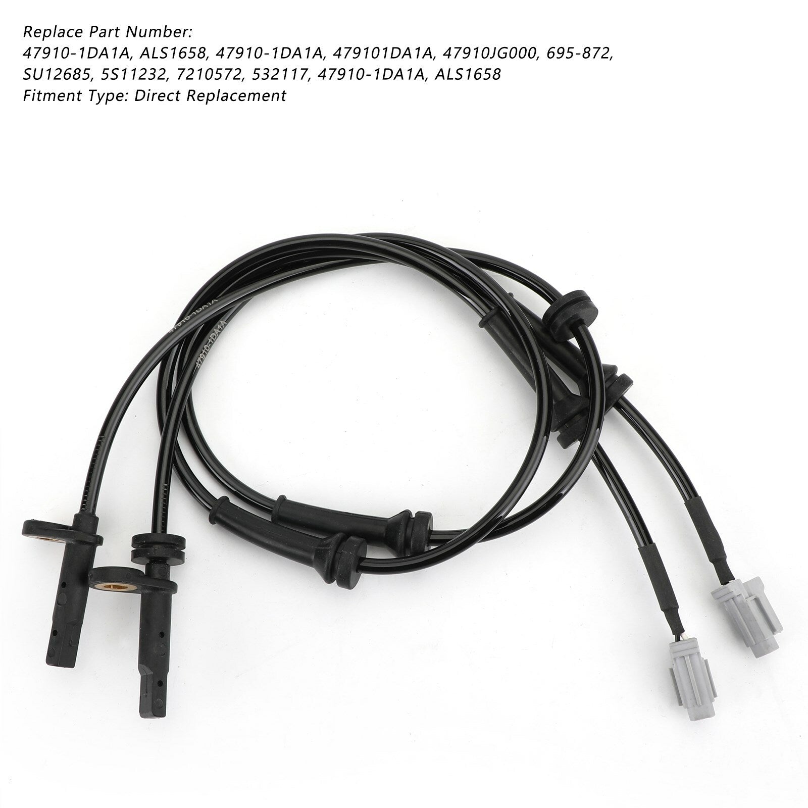 ya 1 8.5.3 2Pcs Front ABS Wheel Speed Sensor For Rogue 2.5L 2008-2013 ALS1658 U1