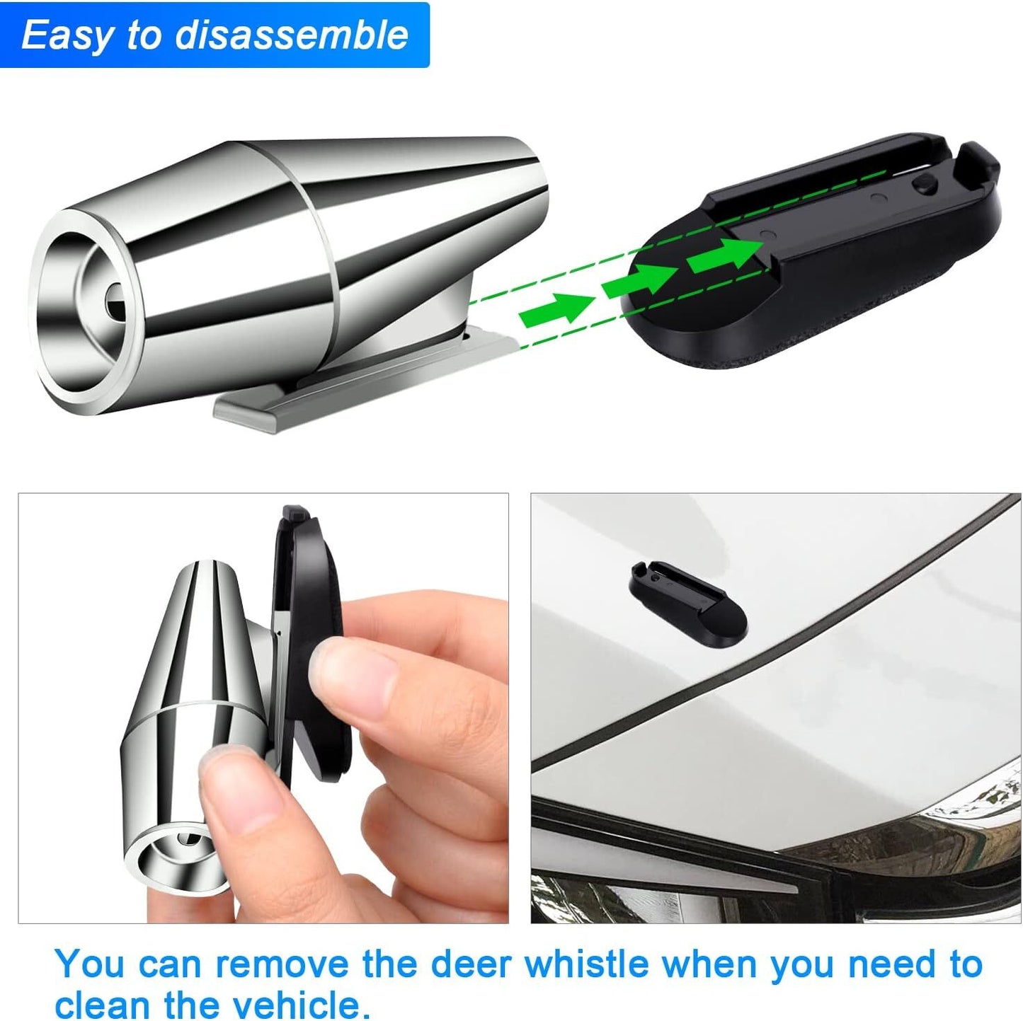 ya 10 5.29 4X Deer Whistles Sonic Wildlife Warning Device Animal Alert Car Safety Accessory