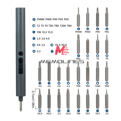 ya 26 28 IN 1 Cordless Power Pision Screwdriver Electric Screwdriver Kit Set