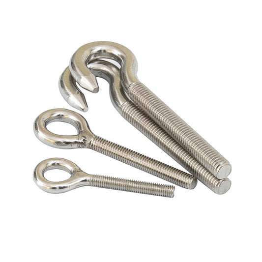 M6 - M20 Bolts Eyes & Hooks Light & Heavy Metric Wood Thread A2 Stainless Steel