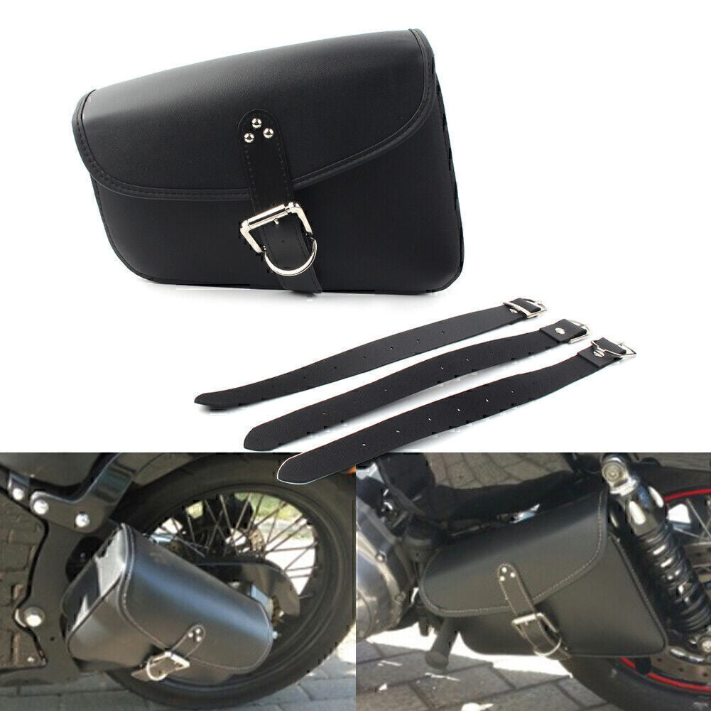 ya 11 6.5 PU Leather Saddlebag Saddle Bag for Harley Sportster Iron 72 883 1200 Left Side