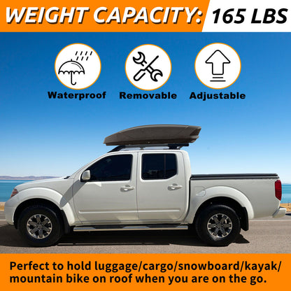 ya 5 8.7 for Nissan Frontier 2005-2022 4Door Roof Rack Rail Luggage Carrier 165LBS