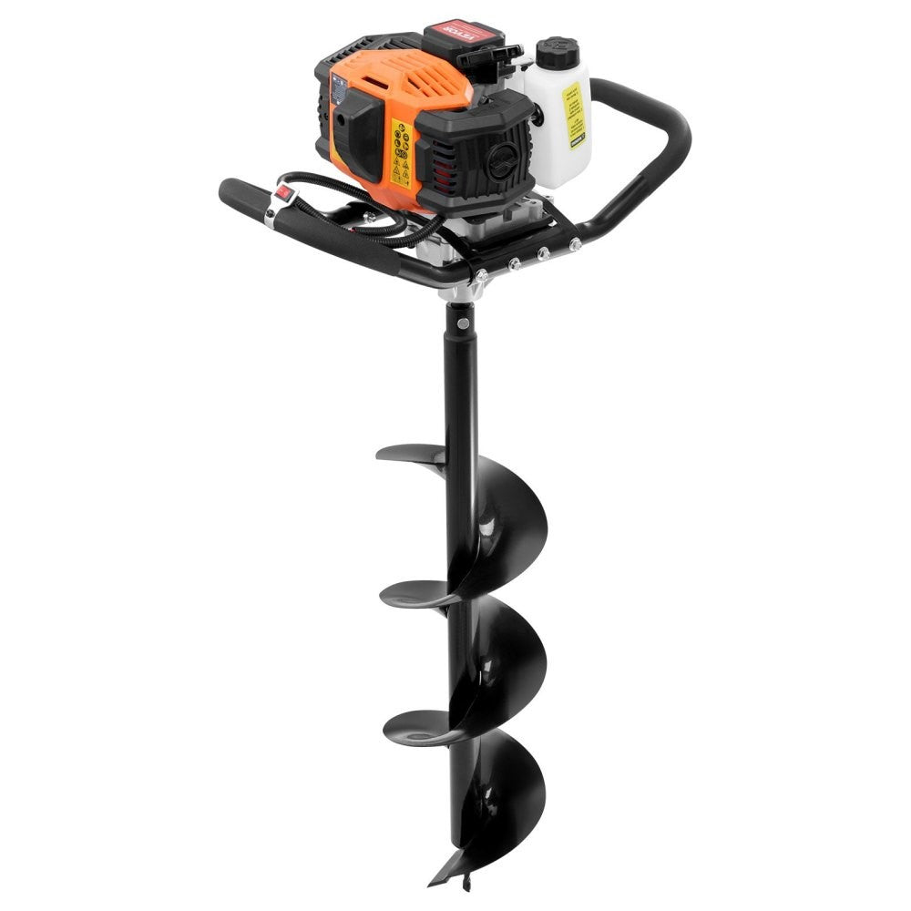 ya 16 Black Gas Post Hole Digger 52CC 1450W with 8 Drill Bits & 1 Extension Rod
