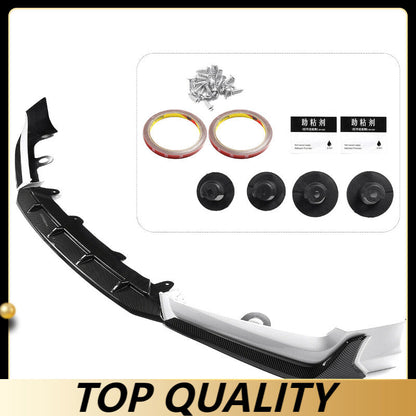 ya 11 10.28 for Honda Accord 2018-2020 4Dr ACR Carbon Fiber Front Bumper Lip Chin Split