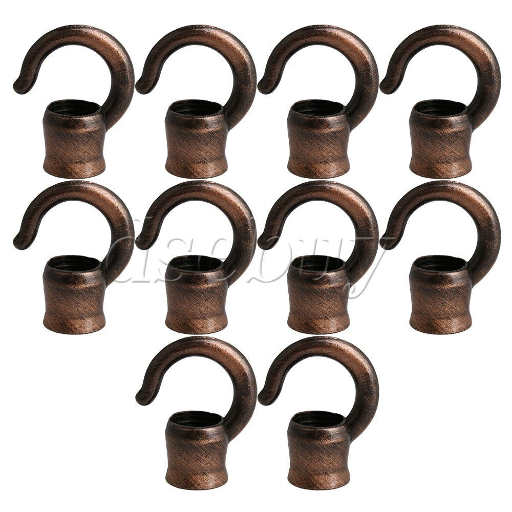 ya 14 30 x Bronze M10 Thread Ceiling Hook Holder Lamp Base Light DIY Accessory