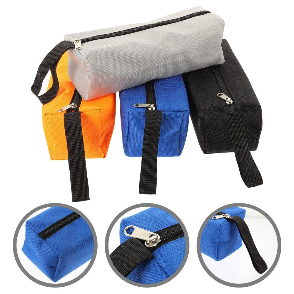 ya 26 4 Pcs Construction Tool Pouch Portable Foldable Storage Bag Zipper