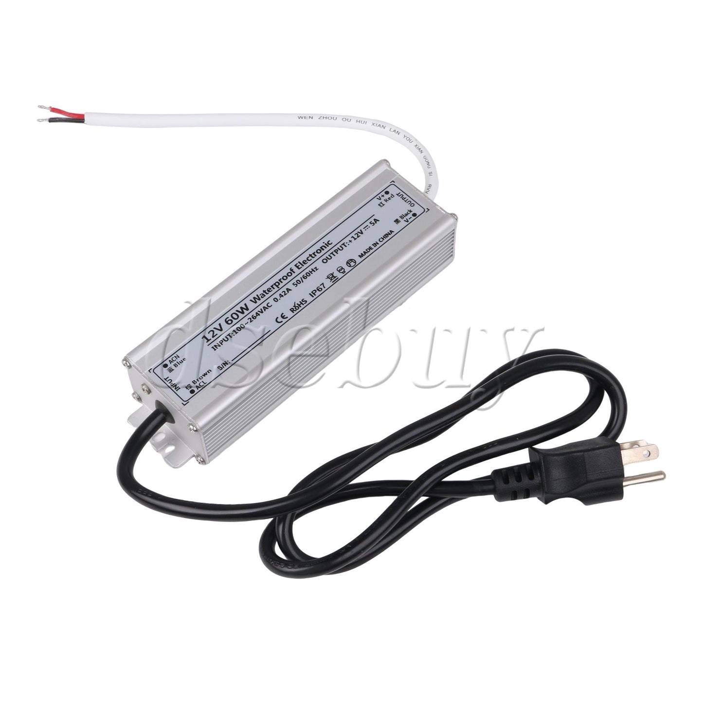 ya 14 AC100-264V to DC12V 60W Transformer Adapter for LED Light Low Voltage Output