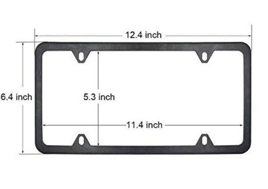 ya 1 8.5.4 2 Piece Car License Plate Frame Cap Hood Rear Boot Screw Cap Chrome Suitable for 
