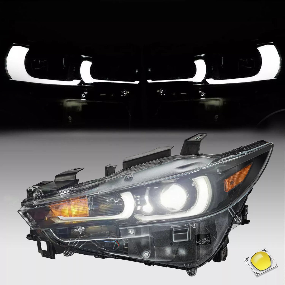 ya 11 10.28 Full LED Non-AFS Left Driver Side Headlight Lamp For 2022 2023 2024 for Maz